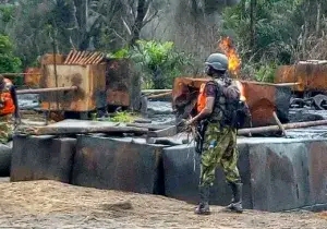 Military Destroys 101 Illegal Refineries, Arrests 219 Suspects in Niger Delta Crackdown